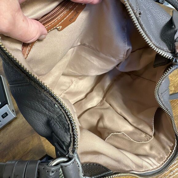 The Sak Sequoia Leather Handbag Gray Hobo Shoulder Bag Purse Pebbled Leather - Picture 8 of 12